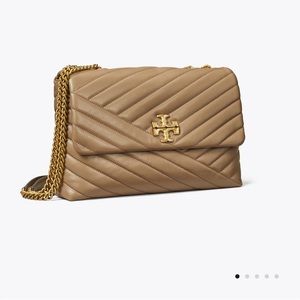 Kira Chevron Convertible Shoulder Bag in sandpiper